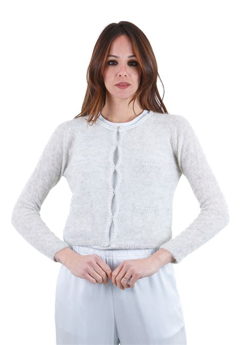 Cardigan in alpaga d''ispirazione bon ton FORTE FORTE | Maglie | 13649MYKNITPRL